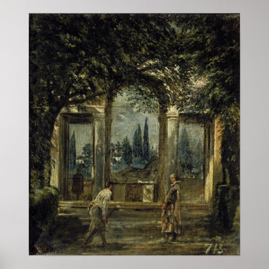 Velázquez - villa medici in Rome Ariadne pavilion Poster (Voorkant)