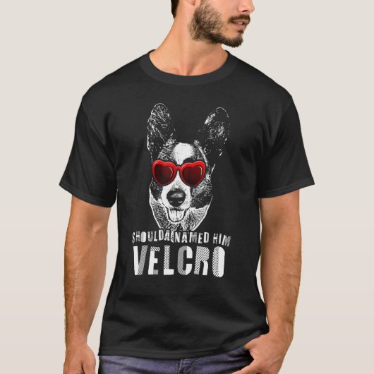 Velcro Cardigan Welsh Corgi Hond T-shirt (Voorkant)