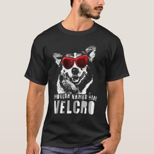 Velcro Corgi Hond T-shirt (Voorkant)