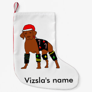 Velcro Kerstmis Vizsla Kleine Kerstsok