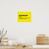 Veld Antropoloog - Grappige definitie Poster (Keuken)