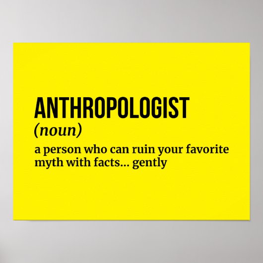 Veld Antropoloog - Grappige definitie Poster (Voorkant)