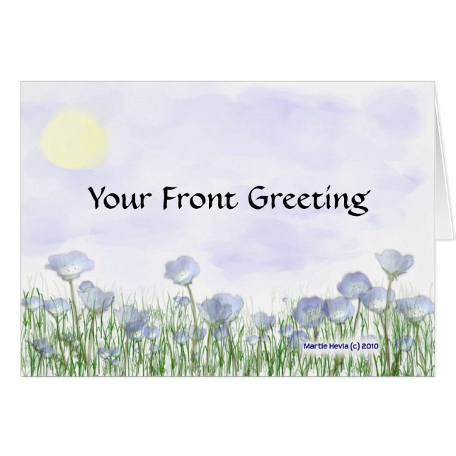 Veld blauwe bloemen (Voorkant Horizontaal)