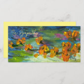 Veld Bloem Blues Platte Dankkaart Bedankkaart (Voorkant / Achterkant)