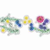 Veld bloemen decor stickers (Voorkant)