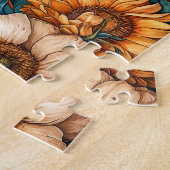 Veld bloemen in heldere zomerkleuren legpuzzel (Zijkant)