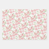 Veld Bloemen Kant Getextureerd Roze Wit Inpakpapier Vel (Voorkant 2)