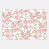 Veld Bloemen Kant Getextureerd Roze Wit Inpakpapier Vel (Voorkant)