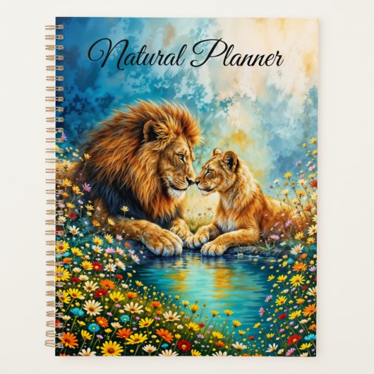 Veld bloemen Leeuw Leeuwin weide decor Planner (Voorkant)