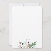 Veld Bloemen Uitnodiging (Achterkant)