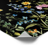 Veld bloemen Vlinders Feest Des Levens  Poster (Hoek)