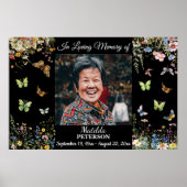 Veld bloemen Vlinders Levens viering Poster (Voorkant)