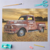  veld Boerderij rode vrachtwagen Tissuepapier (Craft)