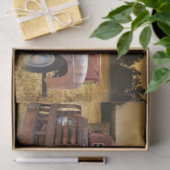  veld Boerderij rode vrachtwagen Tissuepapier (Geschenk)