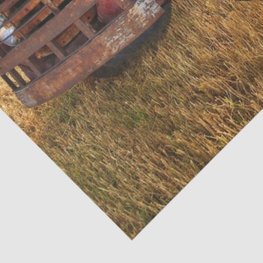  veld Boerderij rode vrachtwagen Tissuepapier (Detail)