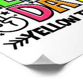 Veld Dag Gele Team Grappig Voor Leraar Kinderen Ve Poster (Hoek)