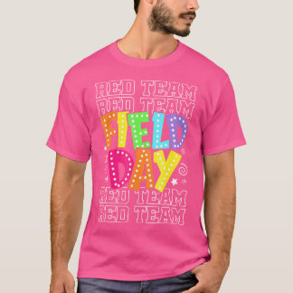 Veld Dag Rode Team Kleurenoorlog Kamp Team Game Co T-shirt