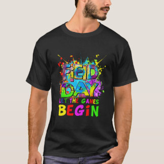 Veld Dag Tijd Leraren 2023 Spelen Beginnen T-shirt
