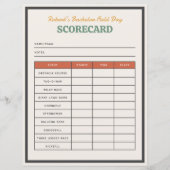 Veld Dag Verloofdeteam Scorekaart (Voorkant)