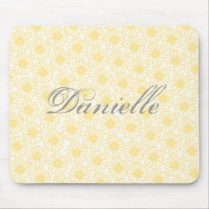 Veld Daisies Mousepad, gele bloemen Muismat