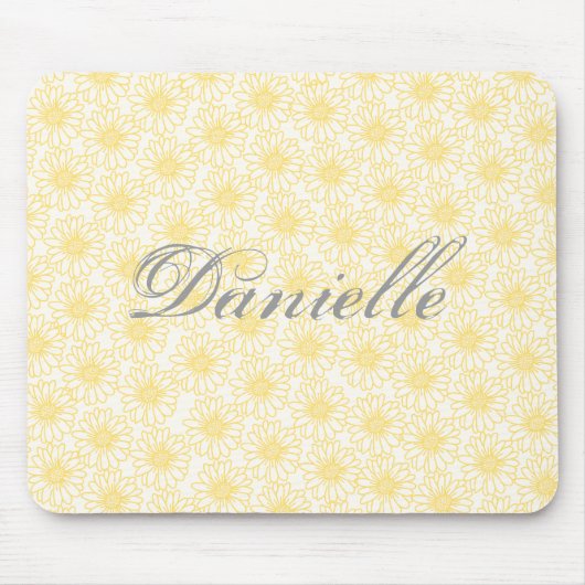Veld Daisies Mousepad, gele bloemen Muismat (Voorkant)