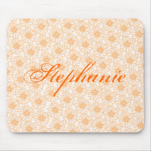 Veld Daisies Mousepad, Oranje bloemen Muismat