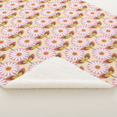 Veld Daisies roze Sherpa Deken (3/4)