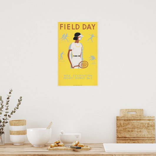 VELD DAY WPA Recreation Project America  Poster (Keuken)