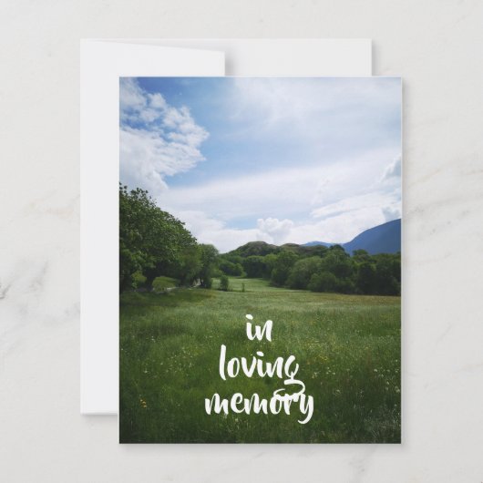 veld - en sky 2 - herdenkingskaart (Voorkant)