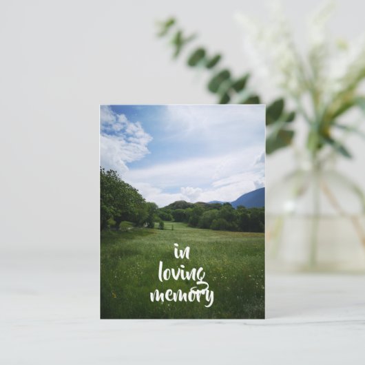 veld - en sky 2 - herdenkingskaart (Staand voorkant)