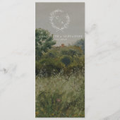  Veld, Fine art geïnspireerd bruiloft Menu (Achterkant)