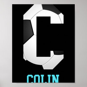 Veld Goal Letter Colin Alfabet Voetbal Poster
