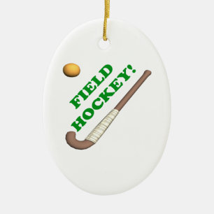 Veld Hockey 2 Keramisch Ornament