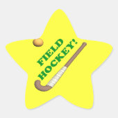 Veld Hockey 2 Ster Sticker (Voorkant)