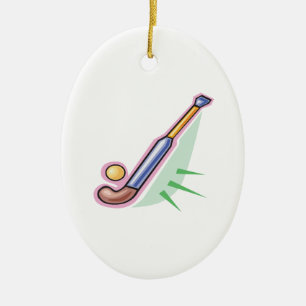 Veld Hockey 3 Keramisch Ornament