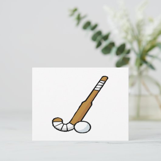 Veld Hockey 6 Briefkaart (Staand voorkant)