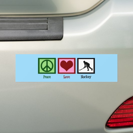 Veld Hockey Blue Bumpersticker (Op auto)