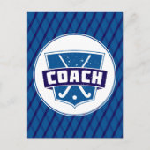 Veld Hockey Coach Shield Post Kaart (Voorkant)