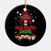 Veld Hockey Gnome Buffalo Pset Matching Family C Keramisch Ornament (Voorkant)