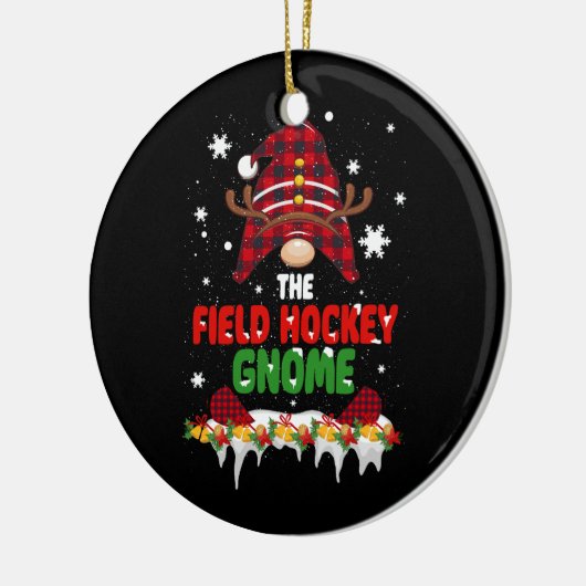 Veld Hockey Gnome Buffalo Pset Matching Family C Keramisch Ornament (Links)