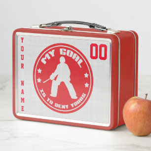 veld Hockey Goalie Lunch Box, rood