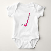 Veld Hockey-roze stick Romper (Voorkant)