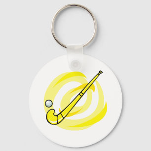 Veld Hockey yellow logo Sleutelhanger