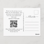 Veld Lavender Flowers Dank u QR-code Briefkaart (Achterkant)