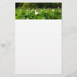 Veld Lotus Flowers Summer Garden Briefpapier