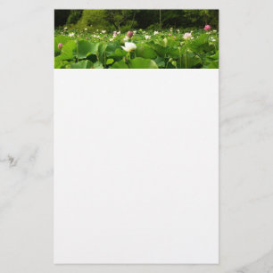 Veld Lotus Flowers Summer Garden Briefpapier