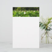 Veld Lotus Flowers Summer Garden Briefpapier (Staand voorkant)