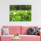 Veld Lotus Flowers Summer Garden Canvas Afdruk (Insitu (Woonkamer))
