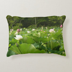 Veld Lotus Flowers Summer Garden Decoratief Kussen