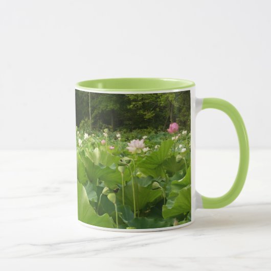 Veld Lotus Flowers Summer Garden Mok (Rechts)